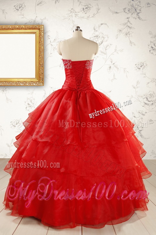 Most Popular Strapless Beaded Quinceanera Dresses for 2016