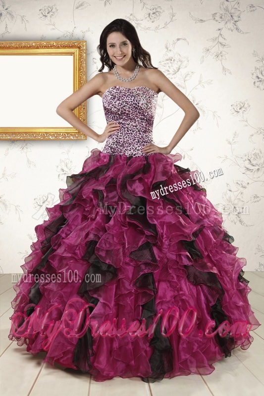 2016 New Style Sweetheart Ruffles Quinceanera Dresses in Multi-color