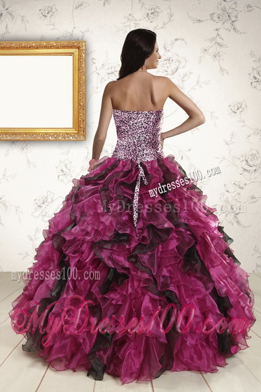 2016 New Style Sweetheart Ruffles Quinceanera Dresses in Multi-color