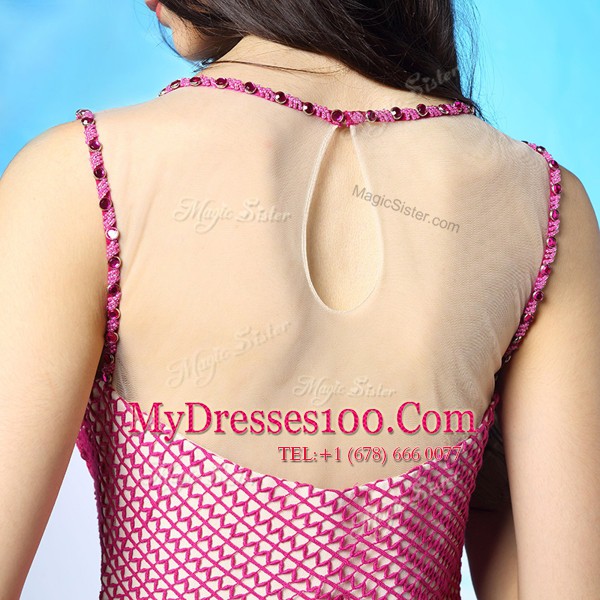Scoop Sleeveless Side Zipper Floor Length Beading Mother Of The Bride Dress