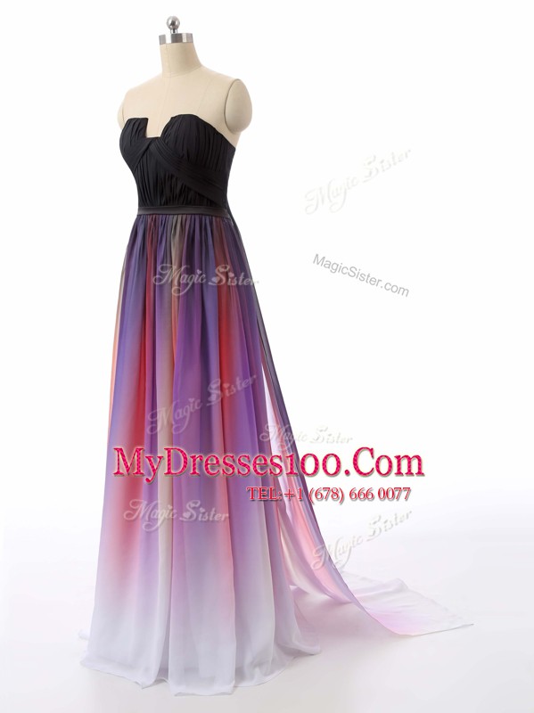 Glamorous Multi-color Sleeveless Ruching Zipper Party Dress Wholesale