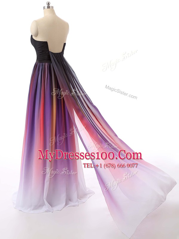 Glamorous Multi-color Sleeveless Ruching Zipper Party Dress Wholesale