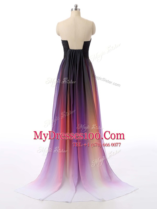 Glamorous Multi-color Sleeveless Ruching Zipper Party Dress Wholesale