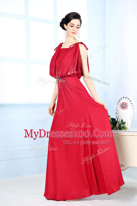 Excellent Column/Sheath Mother Of The Bride Dress Red Scoop Satin Sleeveless Floor Length Side Zipper