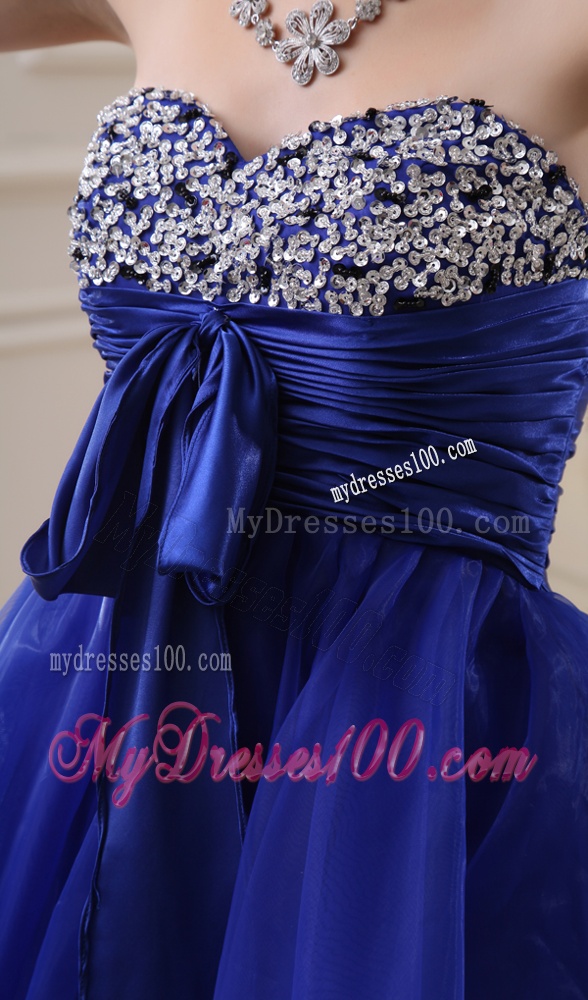 A-line Organza Sweatheart Peacock Blue Evening Dress with Beading and Ruching