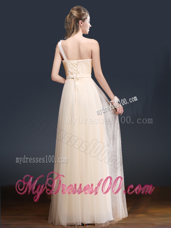 Elegant One Shoulder Evening Dresses with Appliques and Beading