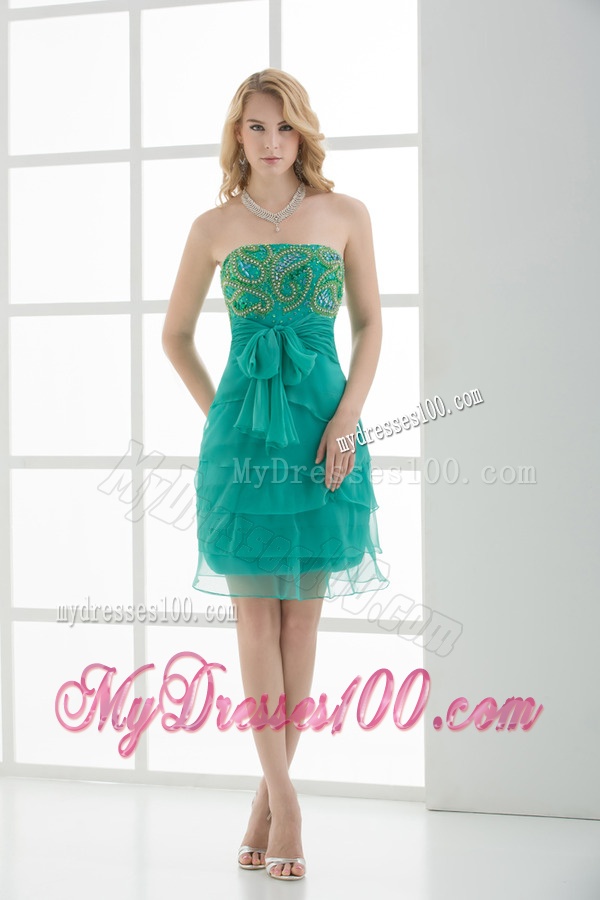 Empire Strapless Tulle Sashes Evening Dress with Beading and Ruching
