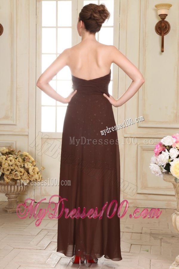 Sweetheart Hand Made Flowers Chiffon Evening Dress with Detachable Straps