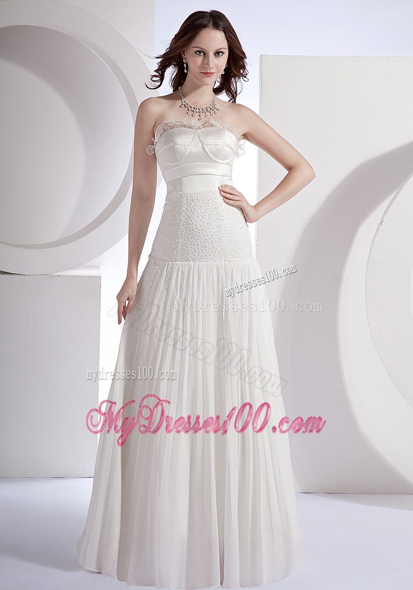 Strapless Beading Decorated Bodice 2013 Prom Evening Dress with Ruche