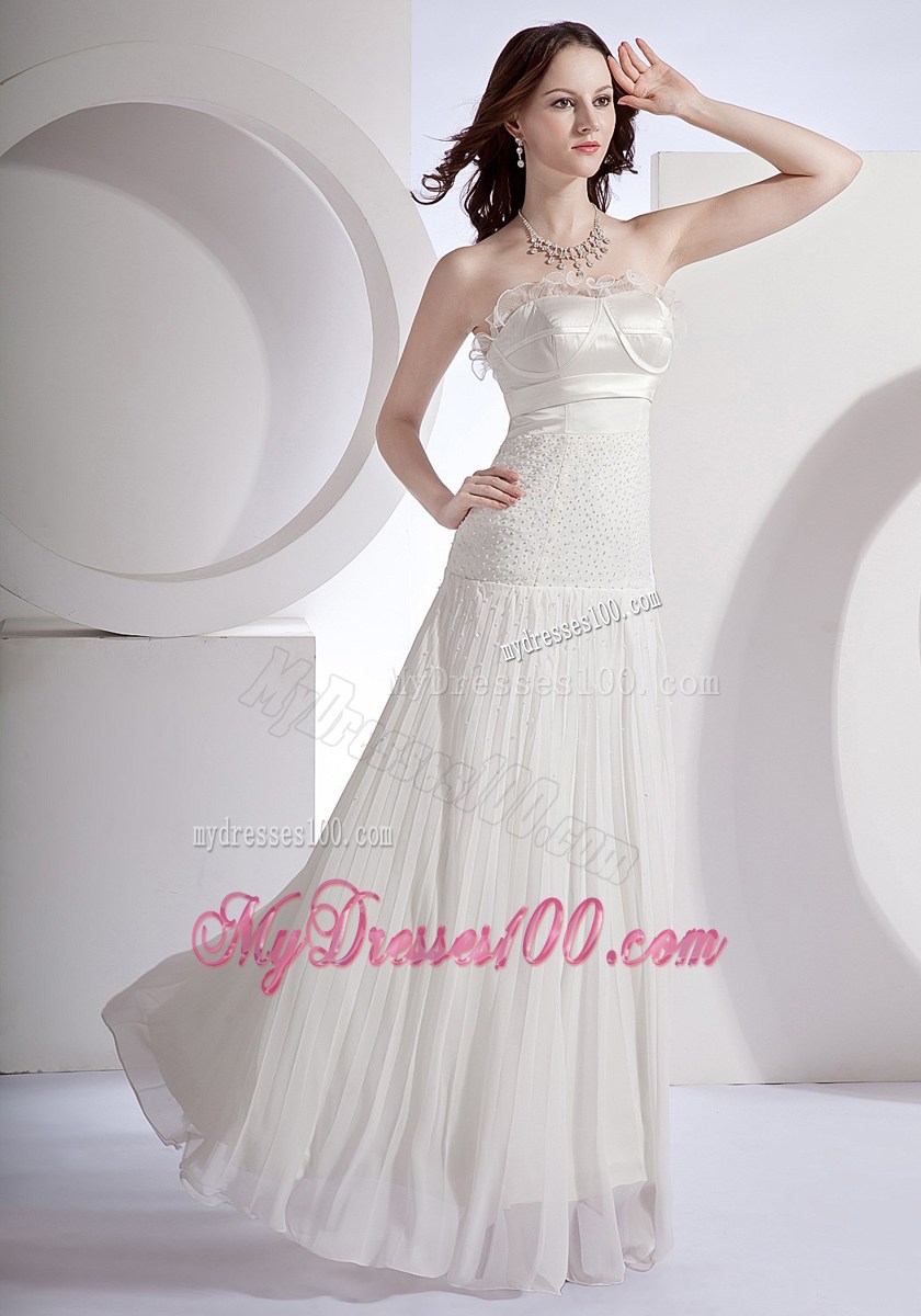 Strapless Beading Decorated Bodice 2013 Prom Evening Dress with Ruche