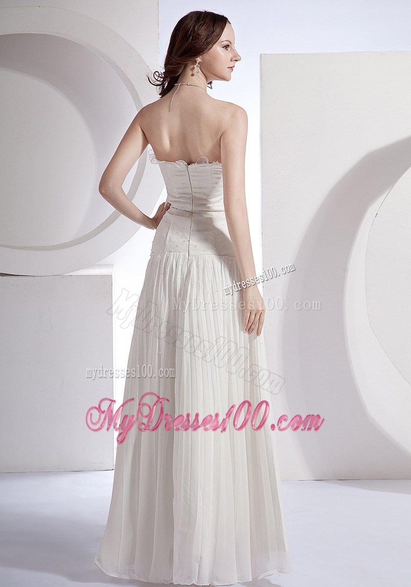 Strapless Beading Decorated Bodice 2013 Prom Evening Dress with Ruche