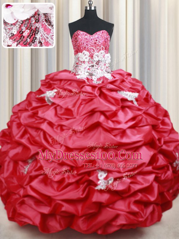 Sexy Sleeveless Brush Train Beading and Appliques and Sequins and Pick Ups Lace Up Ball Gown Prom Dress