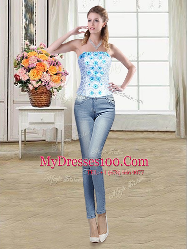 Four Piece Tulle Sleeveless Floor Length Quinceanera Dress and Beading and Appliques and Ruffles