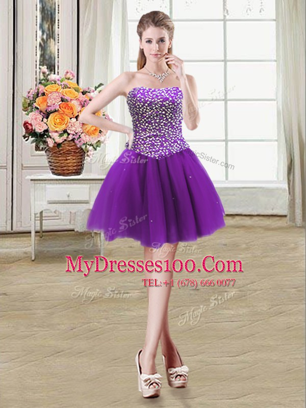 Fantastic Four Piece Floor Length Purple Sweet 16 Dress Sweetheart Sleeveless Lace Up