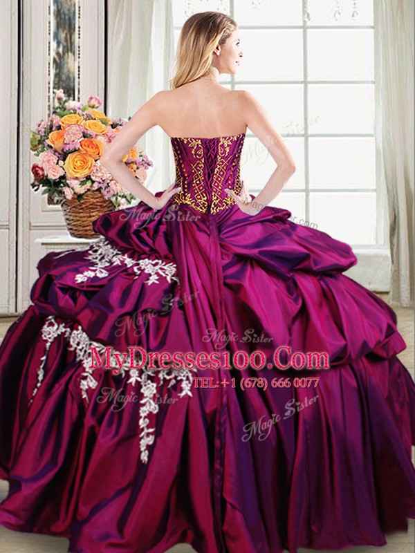 Traditional Sleeveless Lace Up Floor Length Beading and Appliques and Pick Ups Ball Gown Prom Dress