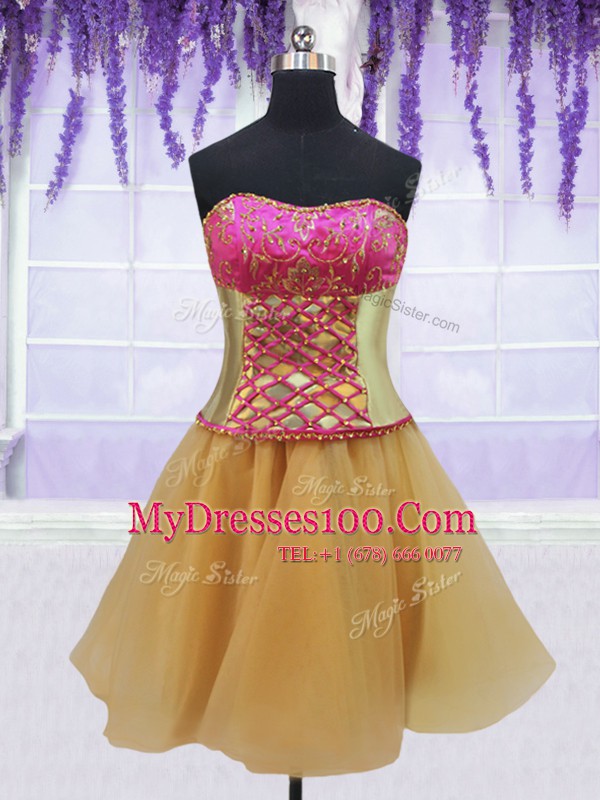 Gorgeous Four Piece Organza and Taffeta Sleeveless With Train Sweet 16 Quinceanera Dress Brush Train and Beading and Lace and Ruffles