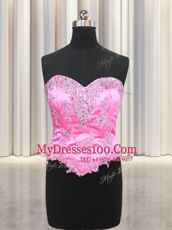 Three Piece Multi-color Organza Lace Up Sweetheart Sleeveless Floor Length Sweet 16 Dress Beading and Ruffles