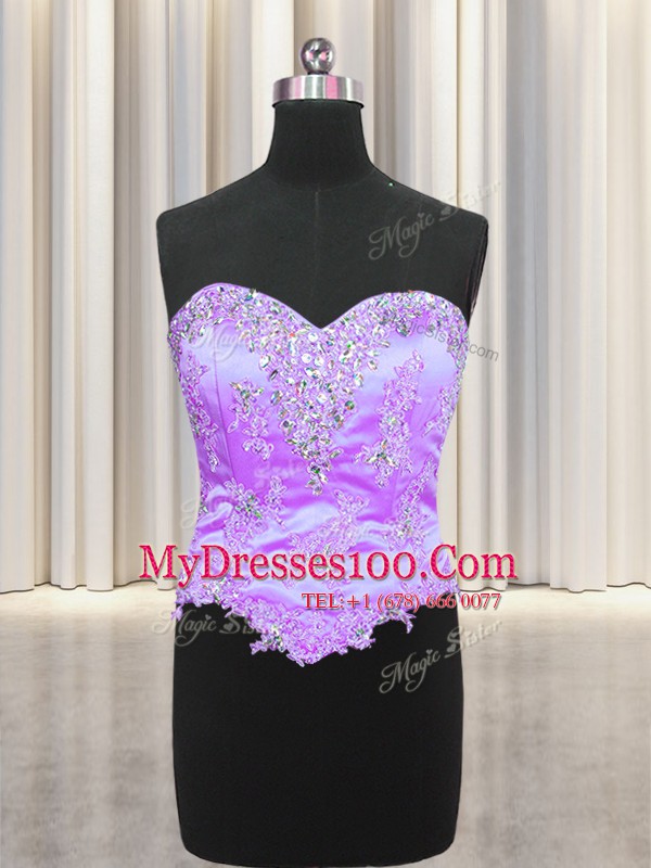 Graceful Three Piece Multi-color Sleeveless Organza Lace Up Vestidos de Quinceanera for Military Ball and Sweet 16 and Quinceanera