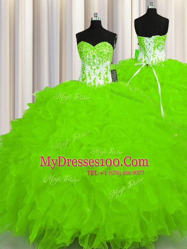 Low Price Quinceanera Gown Military Ball and Sweet 16 and Quinceanera and For with Beading and Ruffles Sweetheart Sleeveless Lace Up