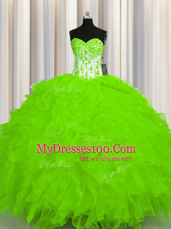 Low Price Quinceanera Gown Military Ball and Sweet 16 and Quinceanera and For with Beading and Ruffles Sweetheart Sleeveless Lace Up