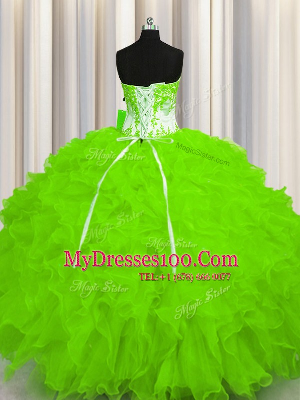 Low Price Quinceanera Gown Military Ball and Sweet 16 and Quinceanera and For with Beading and Ruffles Sweetheart Sleeveless Lace Up