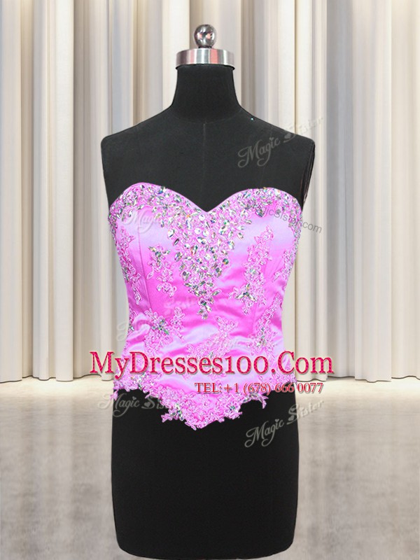 Three Piece Multi-color Sleeveless Organza Lace Up Quinceanera Dress for Military Ball and Sweet 16 and Quinceanera