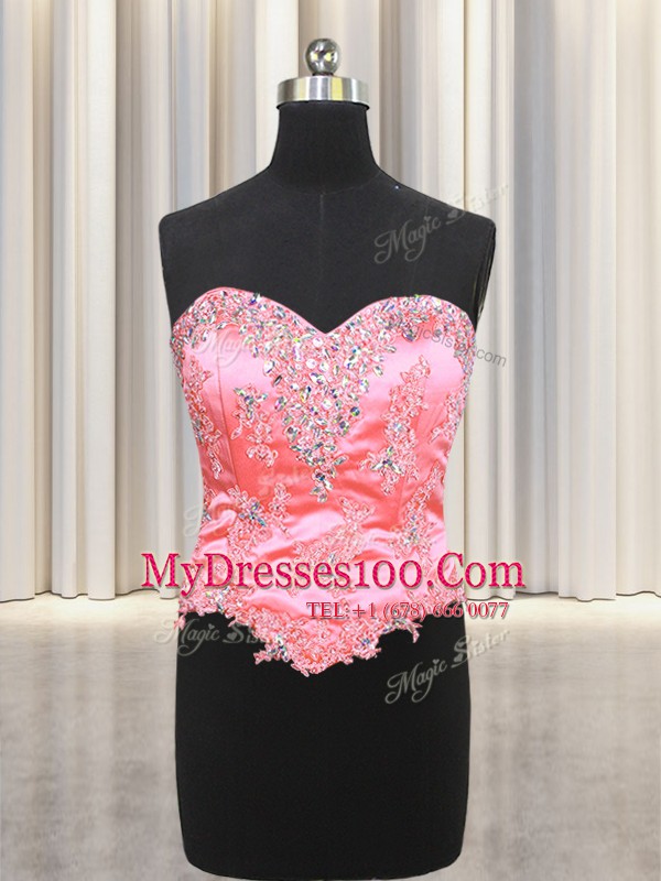 Stunning Three Piece Floor Length Multi-color Quinceanera Gowns Sweetheart Sleeveless Lace Up