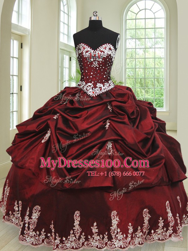 Sleeveless Lace Up Floor Length Beading and Appliques and Pick Ups Sweet 16 Dress