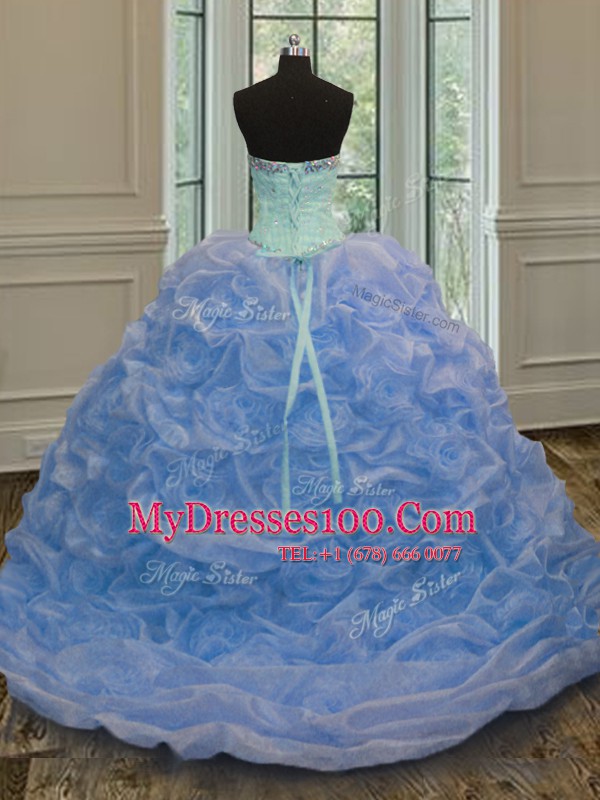 Sleeveless Beading Lace Up Vestidos de Quinceanera
