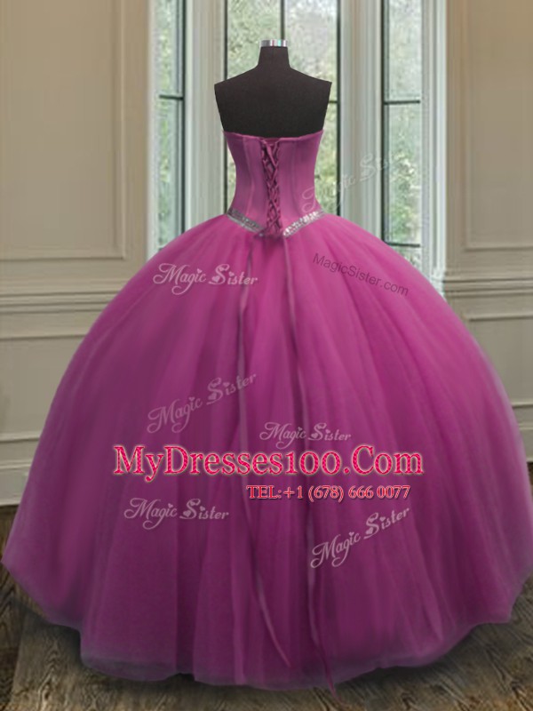 Floor Length Lilac Quinceanera Gowns Sweetheart Sleeveless Lace Up