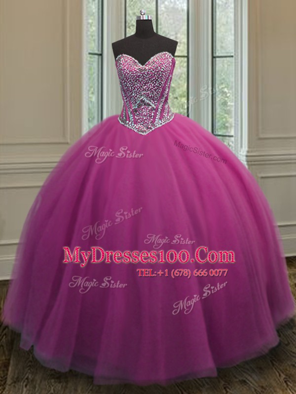 Floor Length Lilac Quinceanera Gowns Sweetheart Sleeveless Lace Up