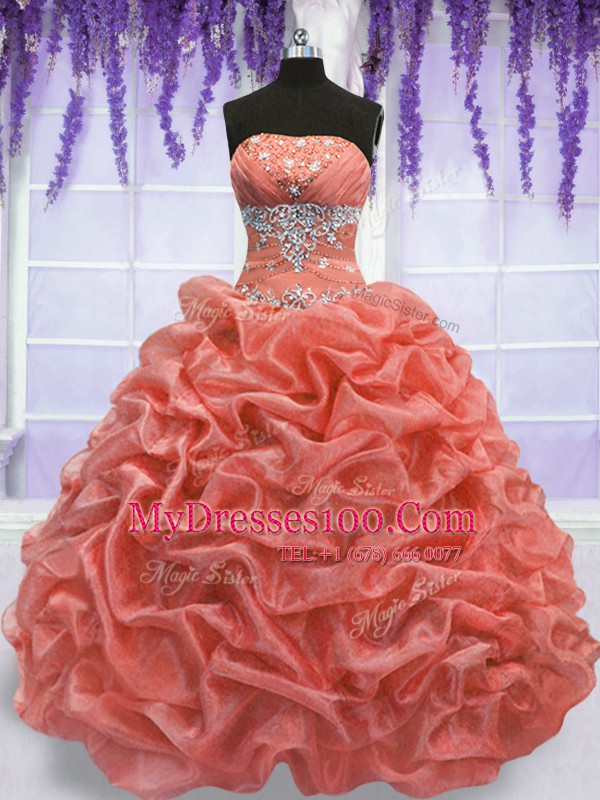 Low Price Sleeveless Beading Lace Up Sweet 16 Dress