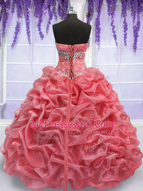 Low Price Sleeveless Beading Lace Up Sweet 16 Dress