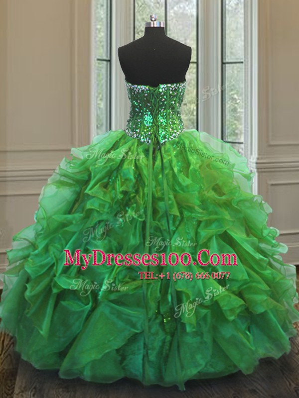 Floor Length Quinceanera Dress Sweetheart Sleeveless Lace Up