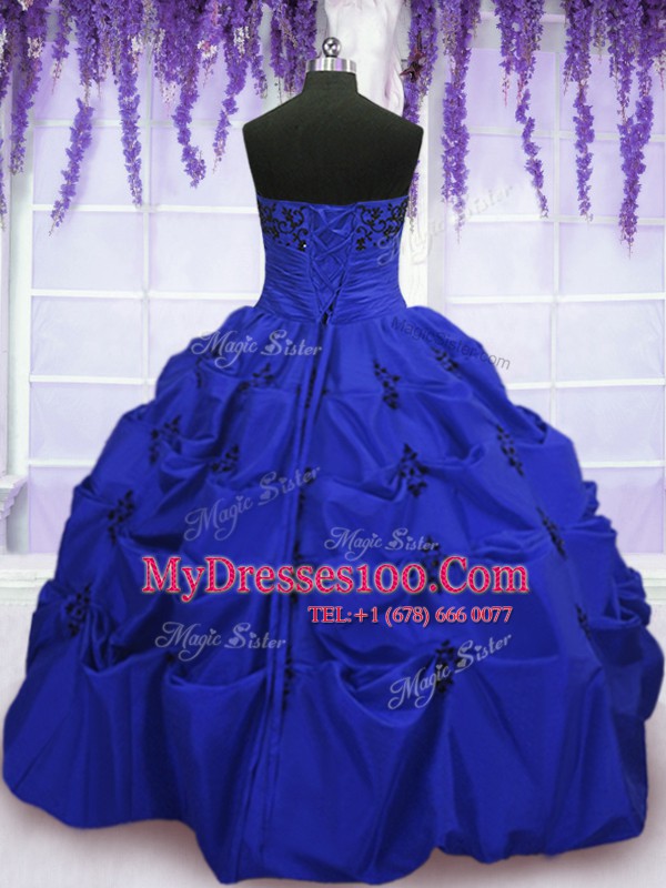 Sleeveless Embroidery and Pick Ups Lace Up Vestidos de Quinceanera