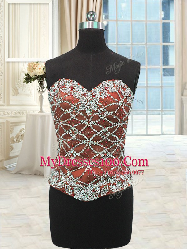 Top Selling Three Piece Sleeveless Lace Up Floor Length Beading and Pick Ups Sweet 16 Quinceanera Dress