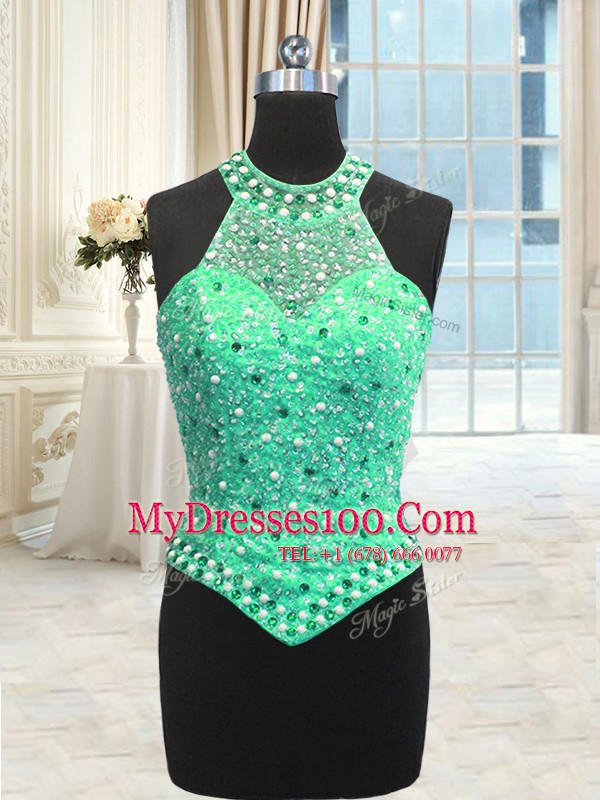 Three Piece Sleeveless Beading and Pick Ups Lace Up Quinceanera Dress