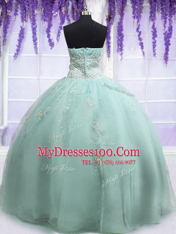 Nice Sleeveless Zipper Floor Length Beading and Embroidery Vestidos de Quinceanera