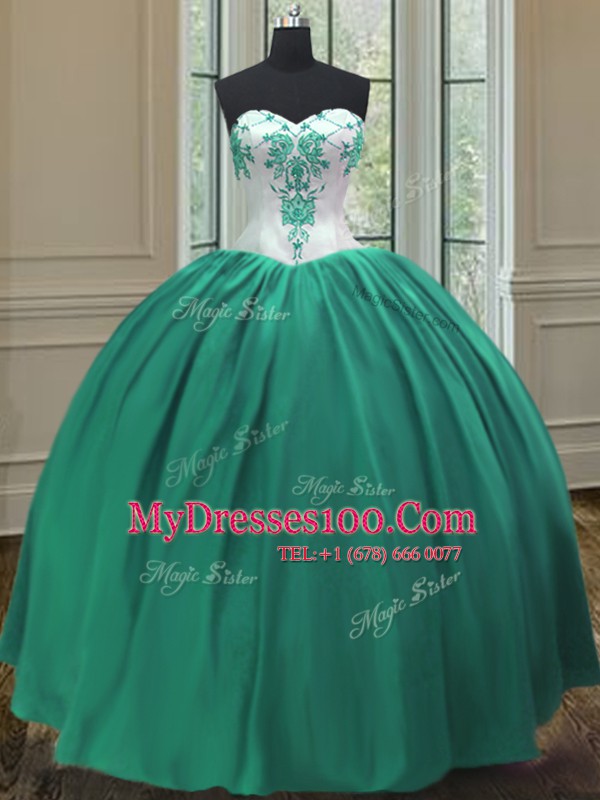 High End Sleeveless Embroidery Lace Up Quinceanera Dress
