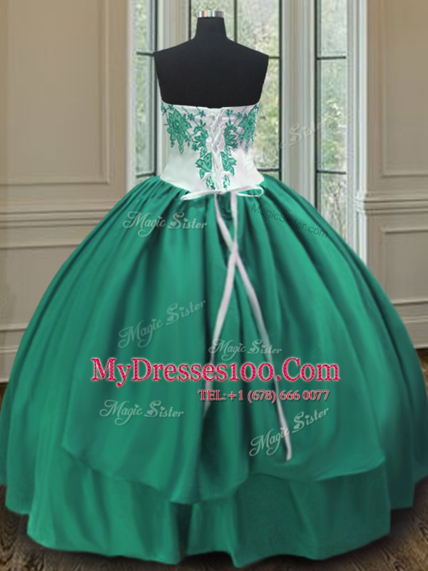 High End Sleeveless Embroidery Lace Up Quinceanera Dress