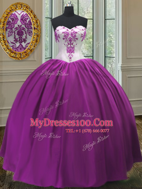 Floor Length Ball Gowns Sleeveless Purple Sweet 16 Dress Lace Up