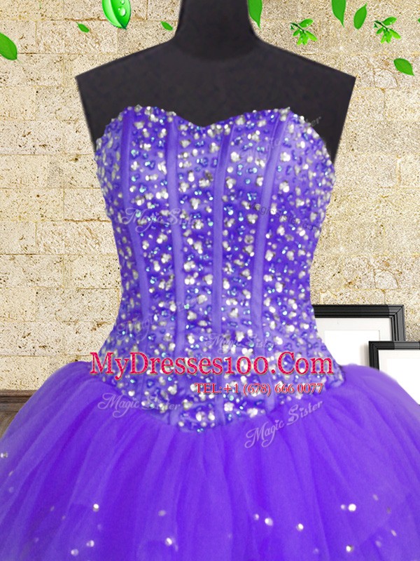 Sequins Sweetheart Sleeveless Lace Up Quinceanera Gowns Multi-color Tulle
