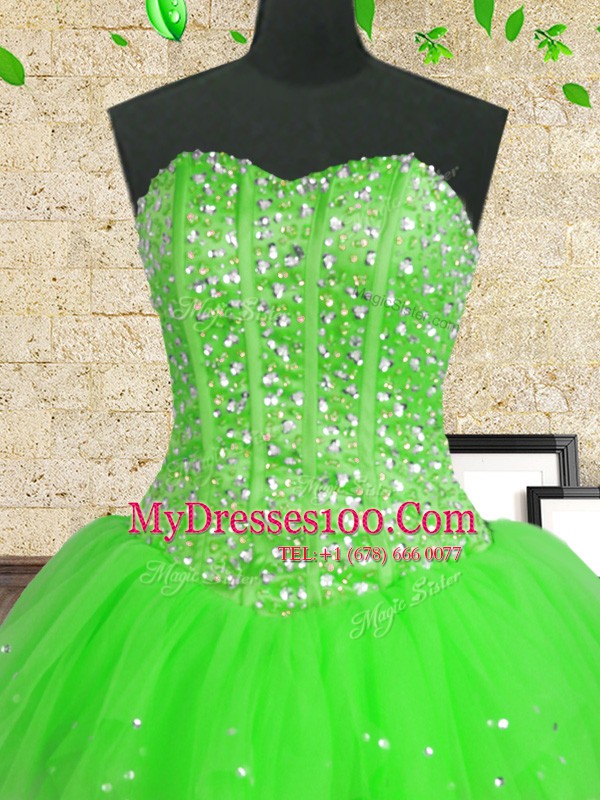 Excellent Sequins Floor Length Ball Gowns Sleeveless Multi-color Quince Ball Gowns Lace Up