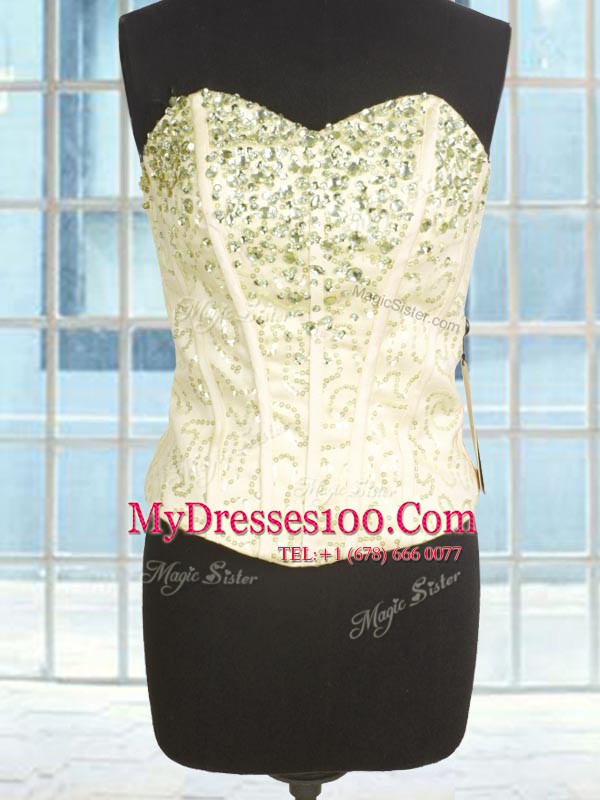 Organza Sleeveless Floor Length Quinceanera Gowns and Beading and Ruffles
