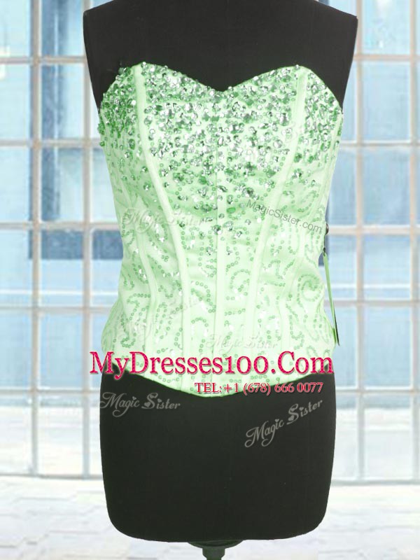 Luxury Sweetheart Lace Up Beading and Ruffles Vestidos de Quinceanera Sleeveless
