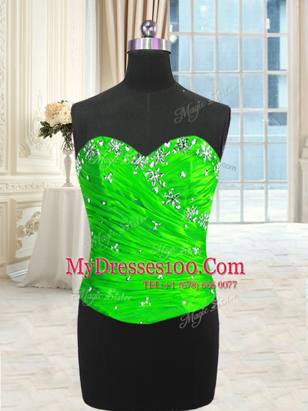 Four Piece Quinceanera Gowns Military Ball and Sweet 16 and Quinceanera and For with Beading and Ruffles and Ruching Sweetheart Sleeveless Lace Up