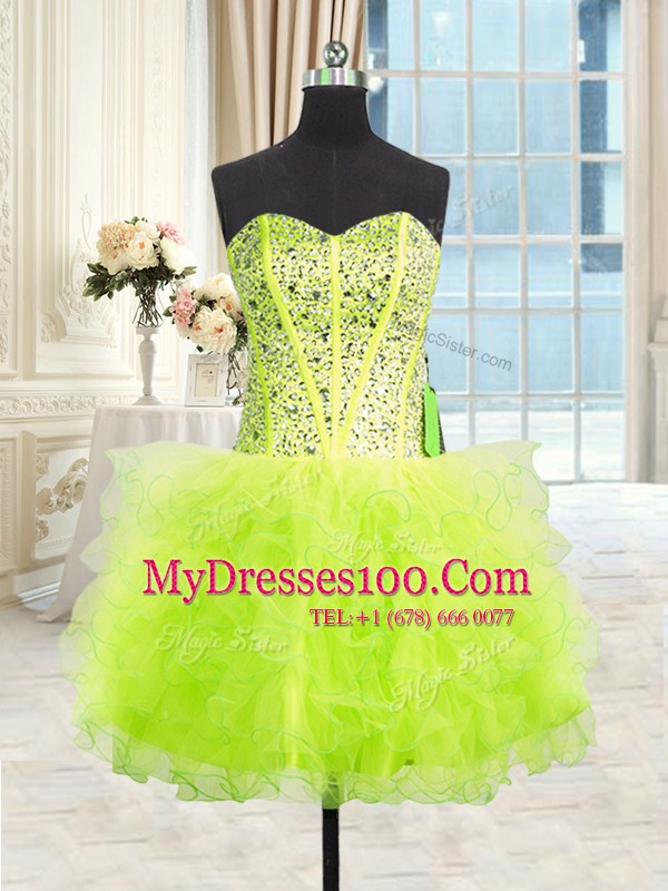 Latest Three Piece Floor Length Lace Up Quinceanera Dresses for Military Ball and Sweet 16 and Quinceanera with Beading and Ruffles