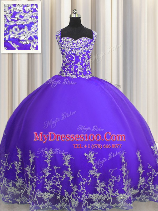 Dynamic Sleeveless Beading and Appliques Lace Up Quinceanera Gowns