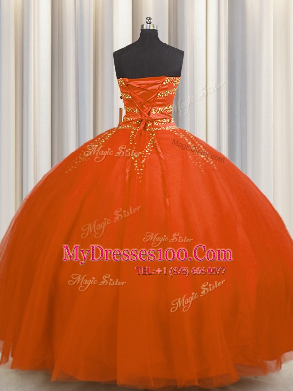 Really Puffy Red Quinceanera Gowns Military Ball and Sweet 16 and Quinceanera and For with Beading Sweetheart Sleeveless Lace Up