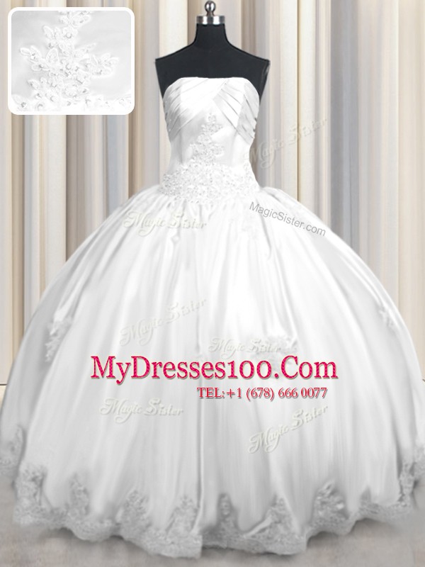 Admirable Sleeveless Lace Up Floor Length Beading and Appliques Quince Ball Gowns